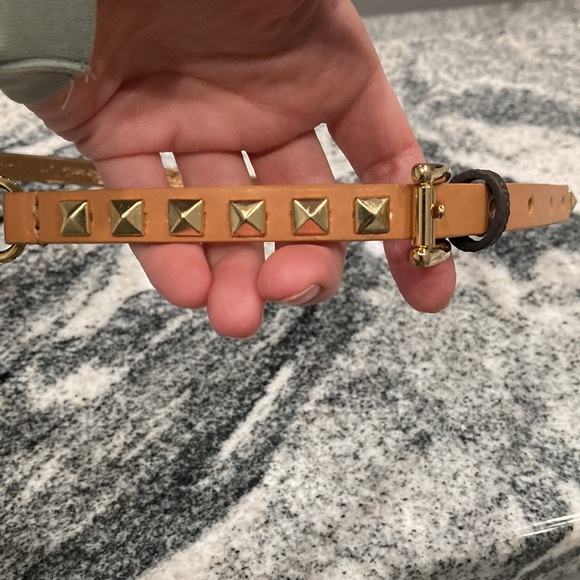 Michael Kors  Brown and beige  Logo Belt Sz small - Picture 2 of 9